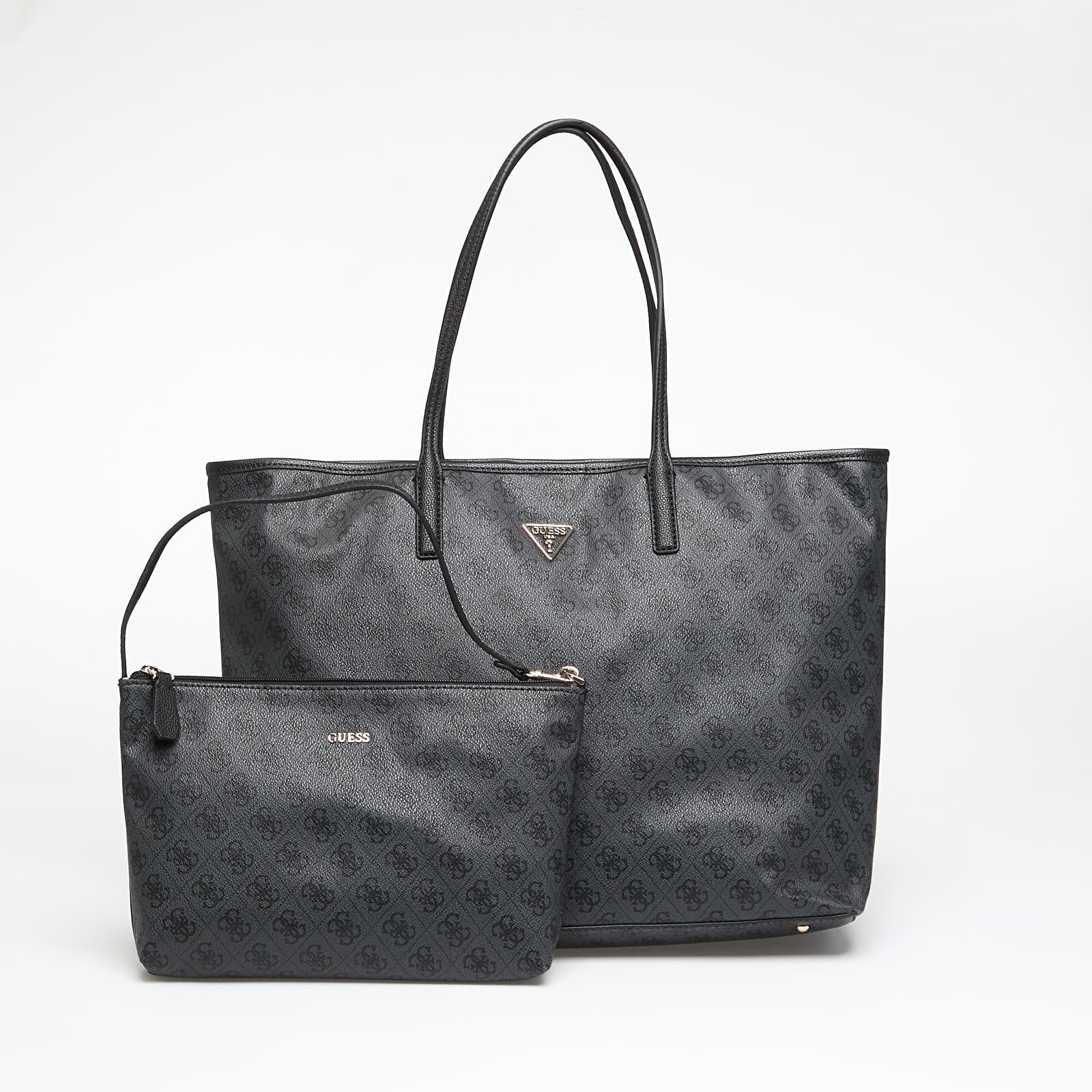 Käsilaukut GUESS Eco Victtoria Lrg 2 In 1 Tote Coal Logo