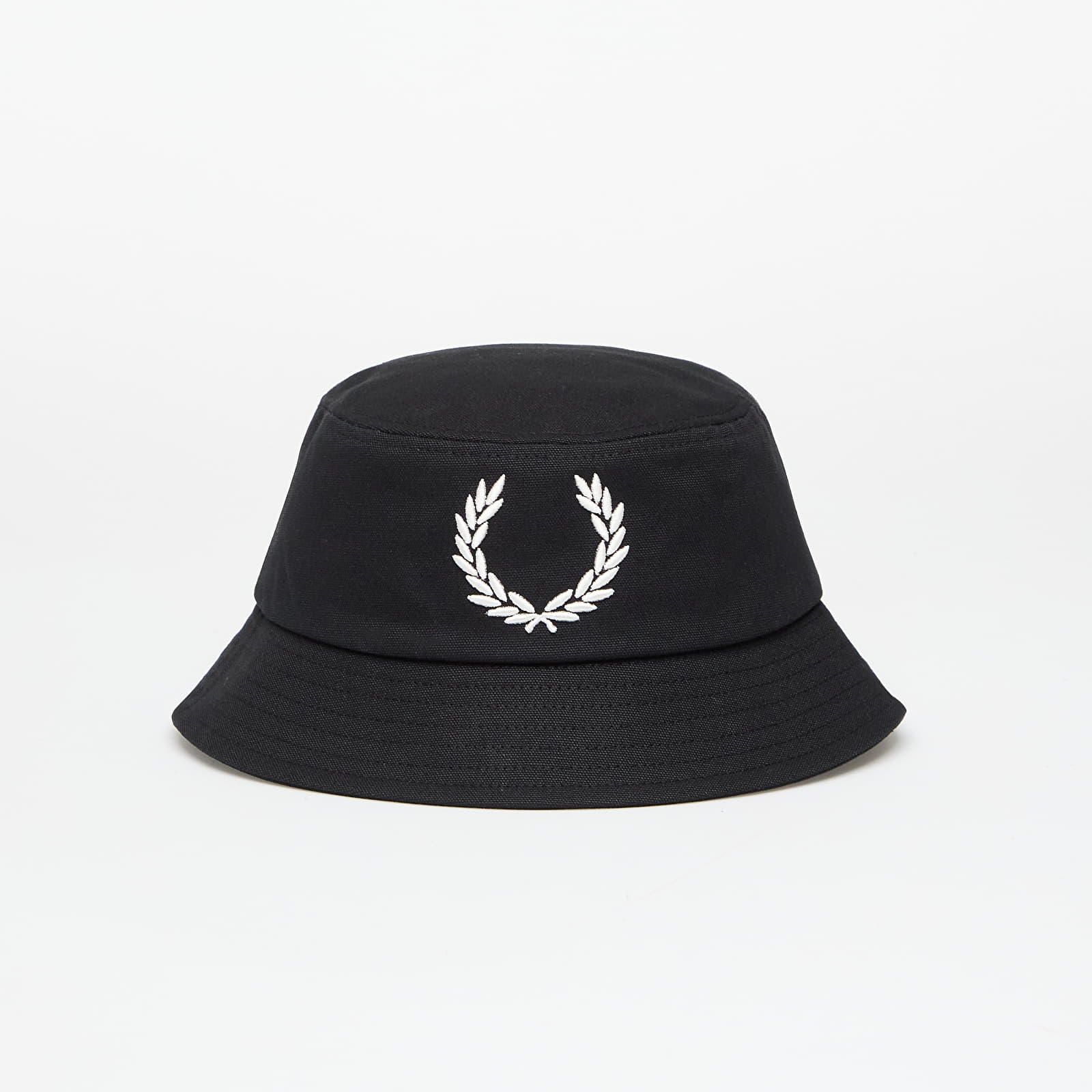 Herenhoeden FRED PERRY Bold Branding Canvas Buckethat Black/ Snow White