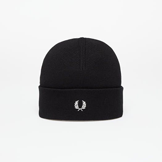Hattu FRED PERRY Classic Beanie Black/ Snow White