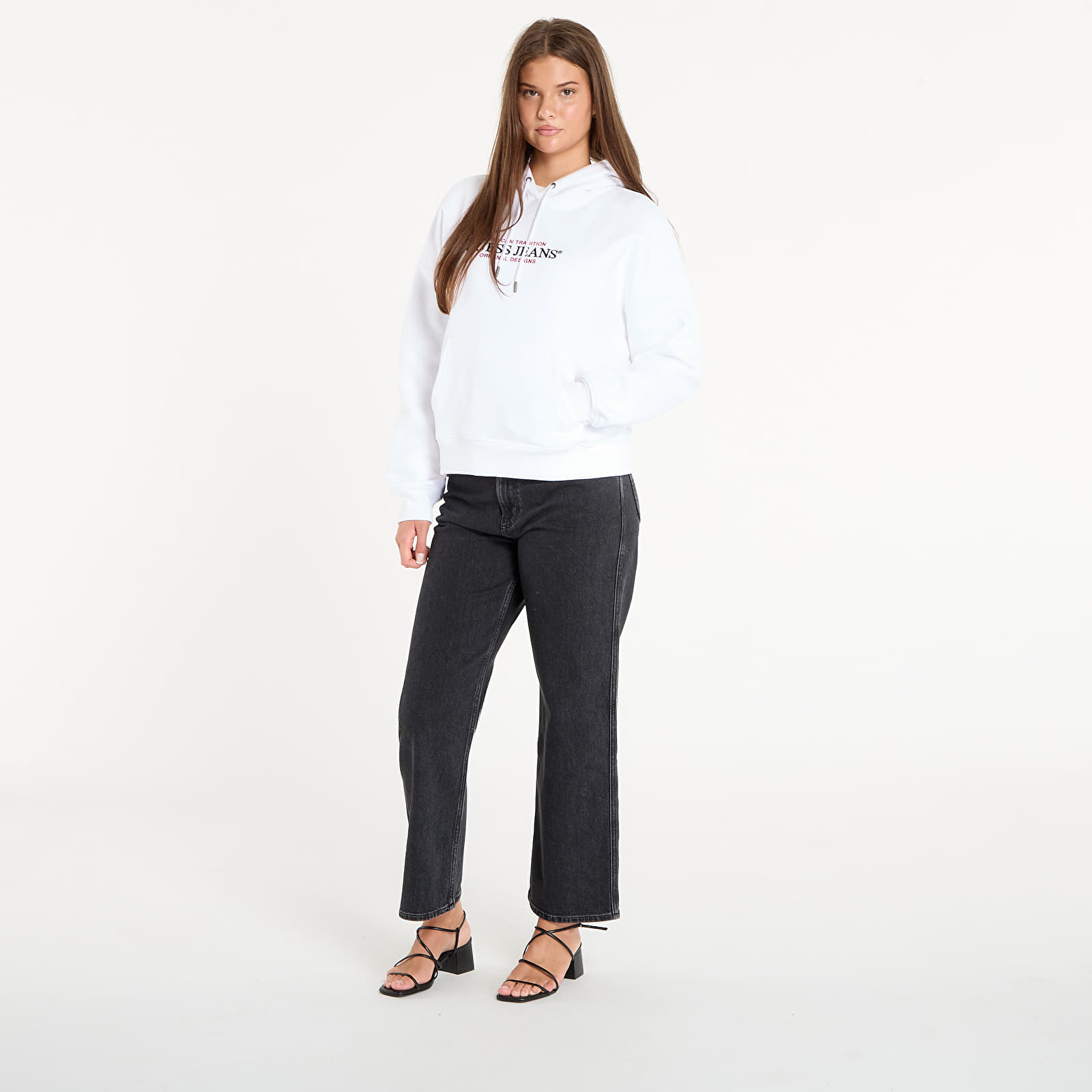 Naisten collegepaidat Guess Jeans Hood Os American White