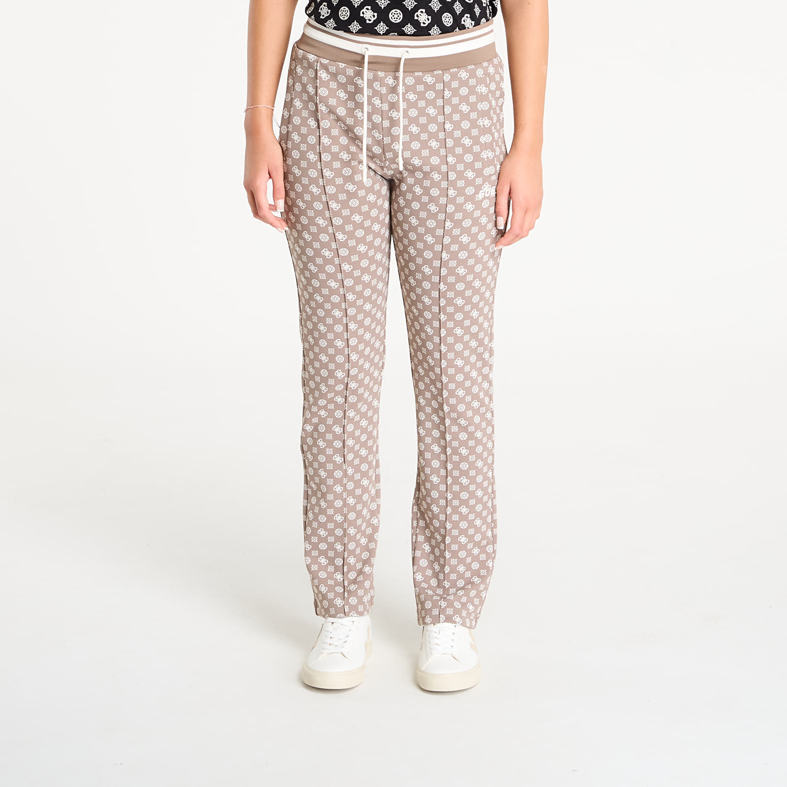 Nadrágok GUESS New Aggie Long Pant Brown L akciós termékkép 1