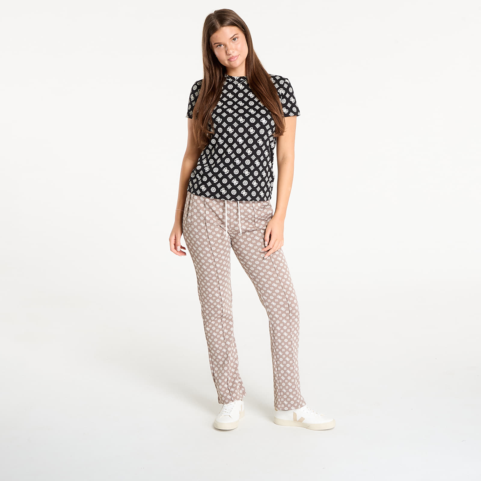 Damesbroeken GUESS New Aggie Long Pant Brown