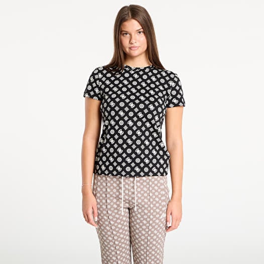 T-shirt GUESS Gloria Peony Ss T-Shirt Black
