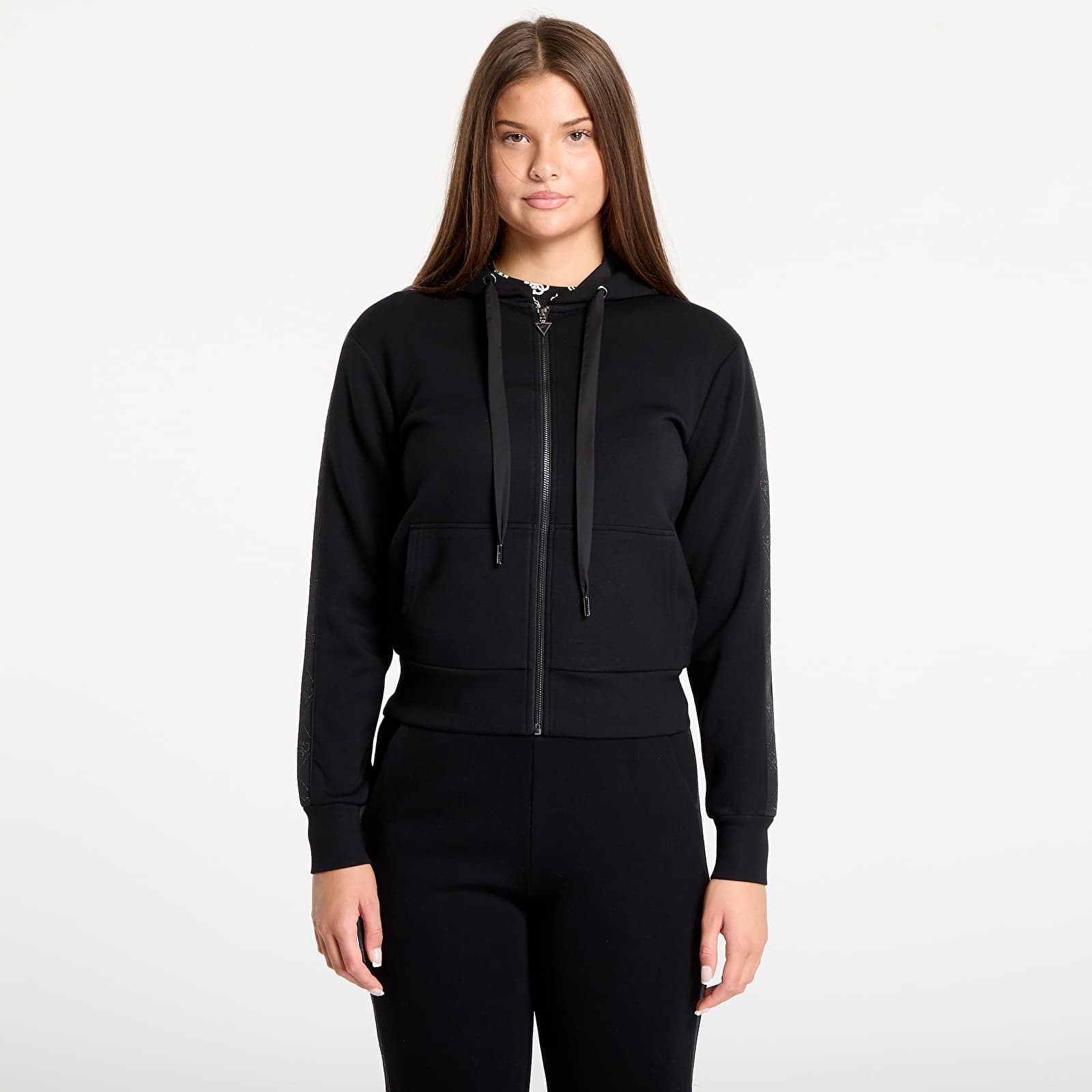 Sweatshirts für Frauen GUESS New Hooded Scuba Sweatshirt Black