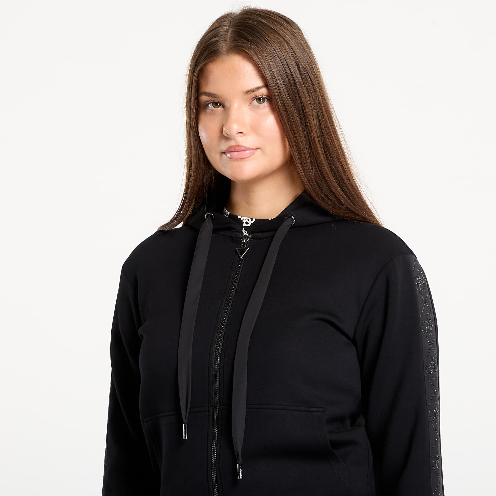 Sweatshirts für Frauen GUESS New Hooded Scuba Sweatshirt Black