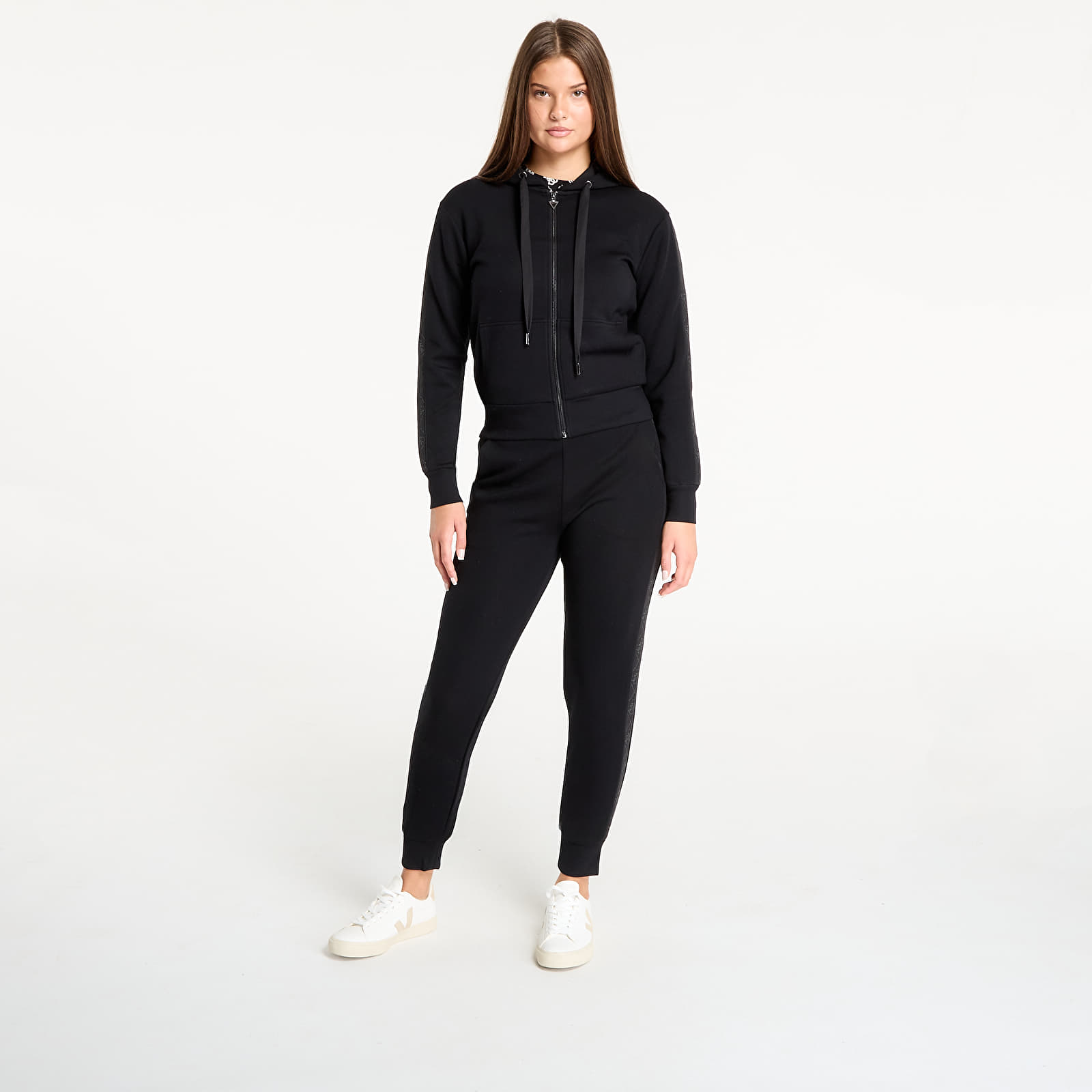 Sweatshirts für Frauen GUESS New Hooded Scuba Sweatshirt Black