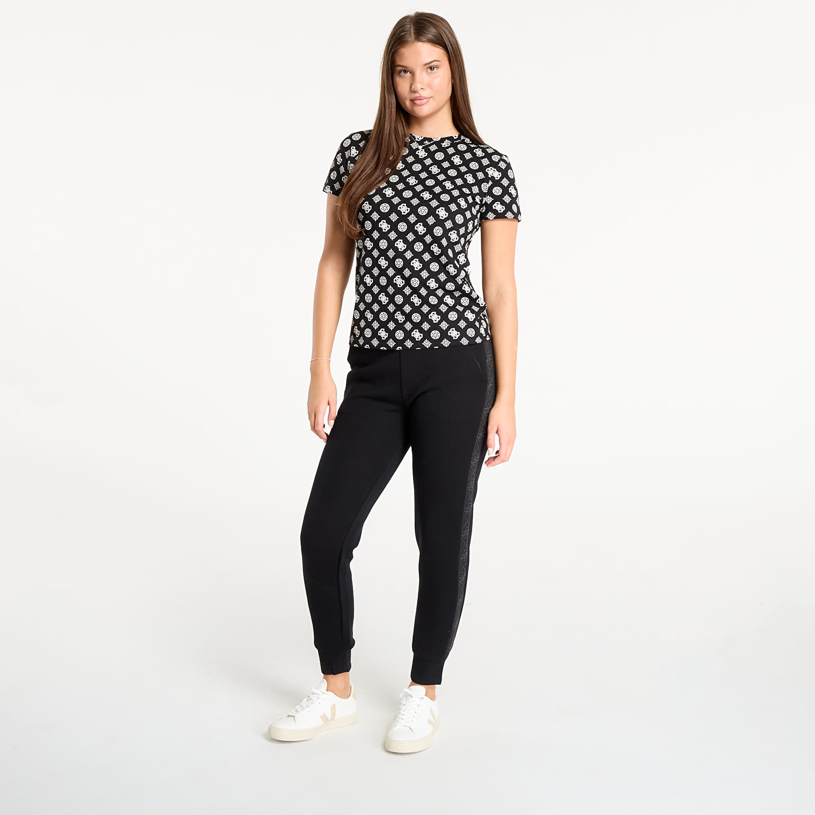 Hosen für Frauen GUESS New Victoire Scuba Pant Black