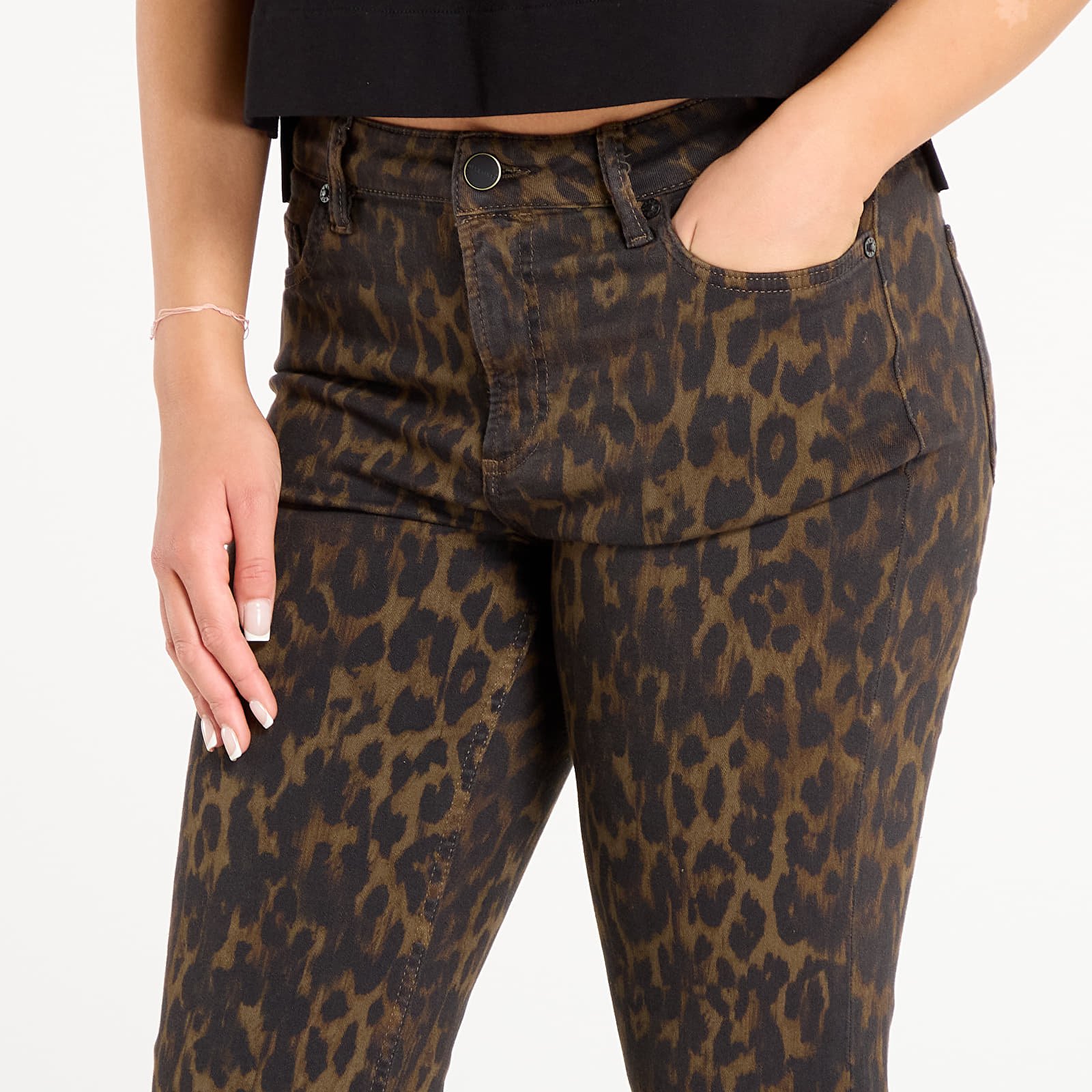 Calças de ganga para mulher AllSaints Haldan Slim Bootcut Leppo Brown