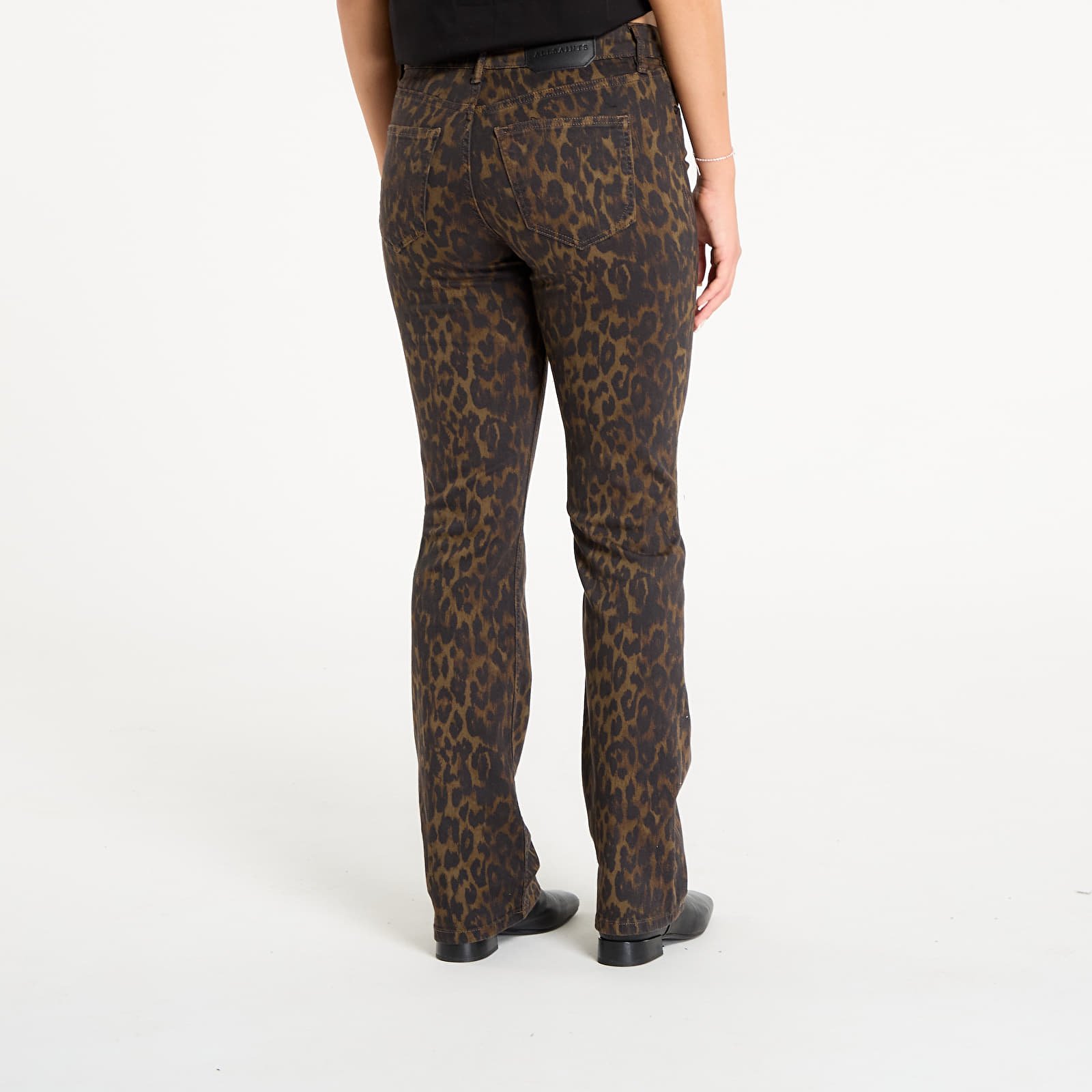Calças de ganga para mulher AllSaints Haldan Slim Bootcut Leppo Brown