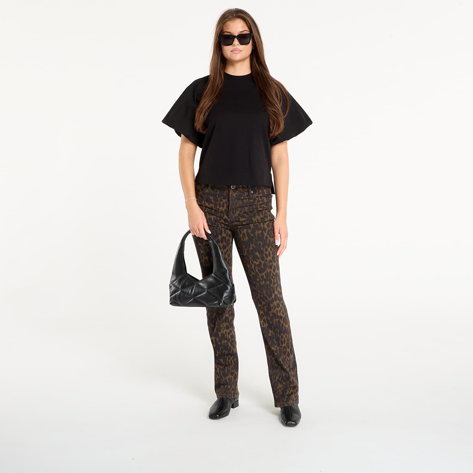 Calças de ganga para mulher AllSaints Haldan Slim Bootcut Leppo Brown