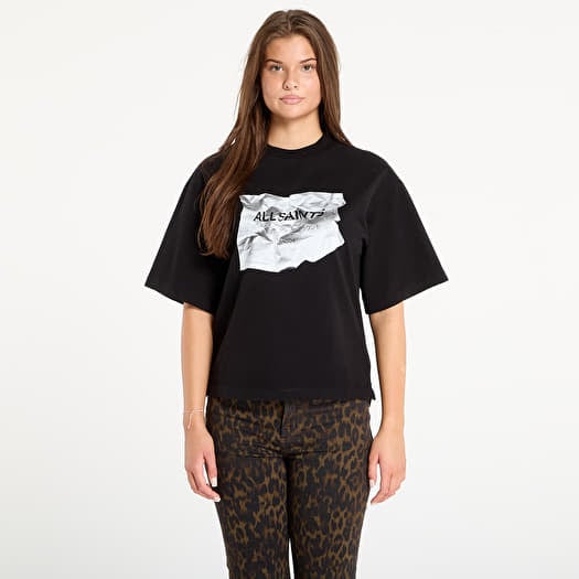 AllSaints Scrunch Amelie Tee Black