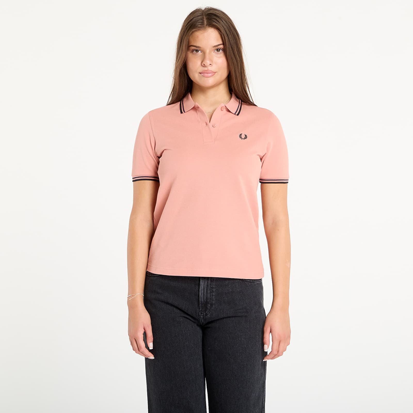 T-shirt FRED PERRY Twin Tipped Shirt Blossom Pink/ Anchor Grey/ Black 40