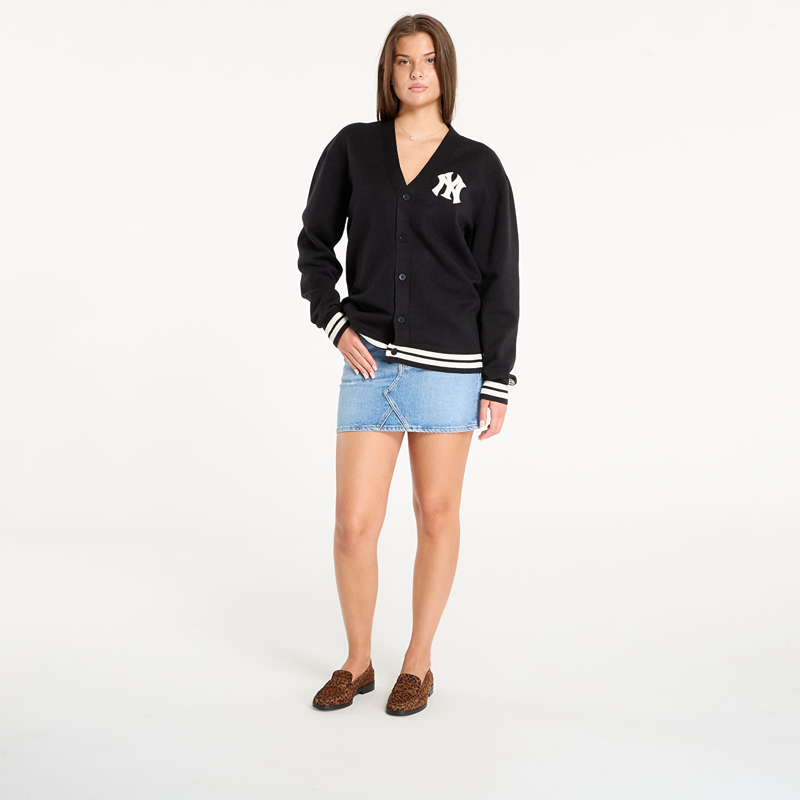 Gensere for menn New Era MLB Knit Cardigan New York Yankees UNISEX Black
