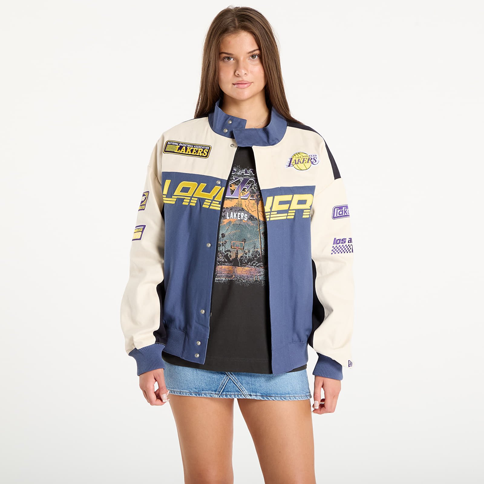 Pánské bundy New Era NBA Motorsport Los Angeles Lakers UNISEX Min
