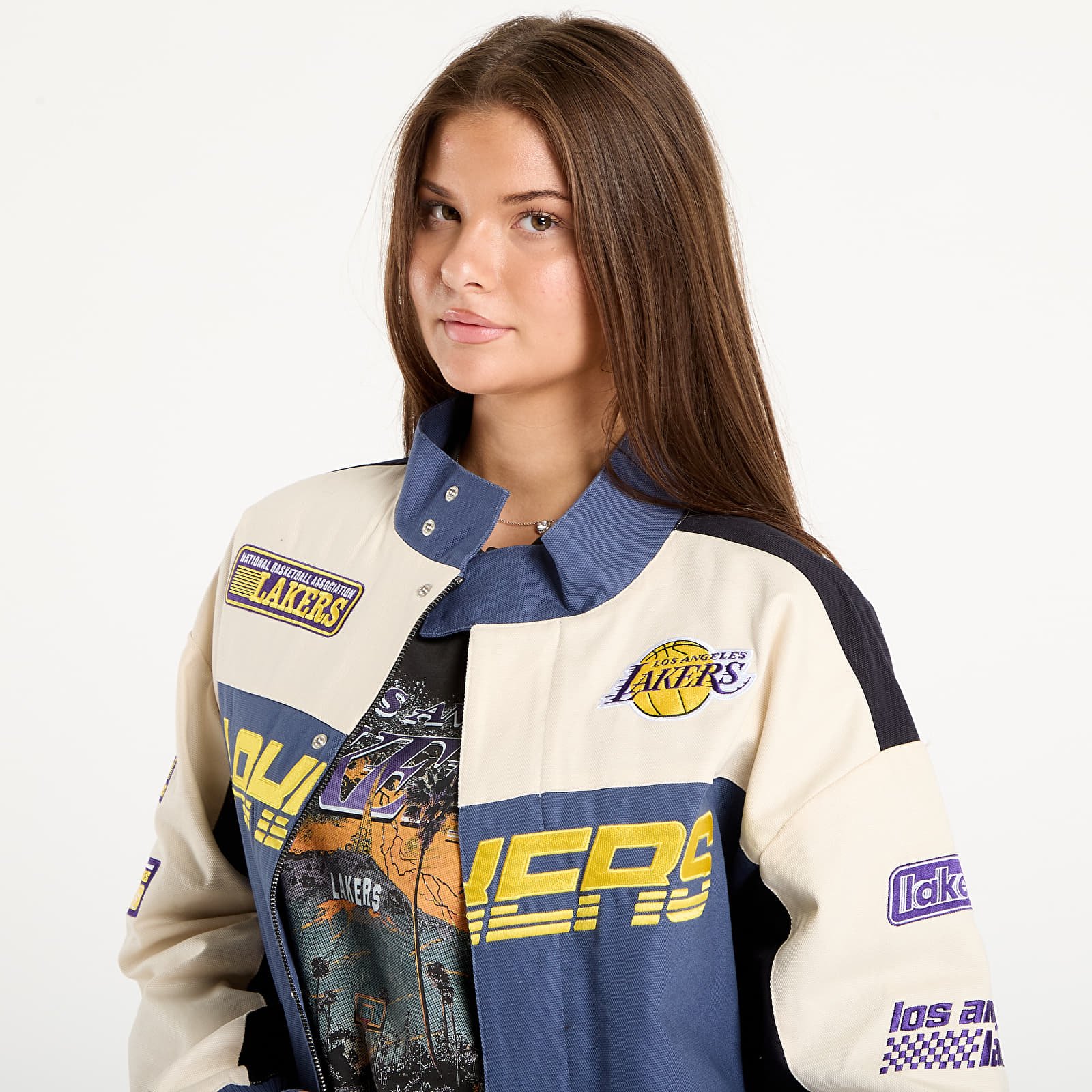 Pánské bundy New Era NBA Motorsport Los Angeles Lakers UNISEX Min
