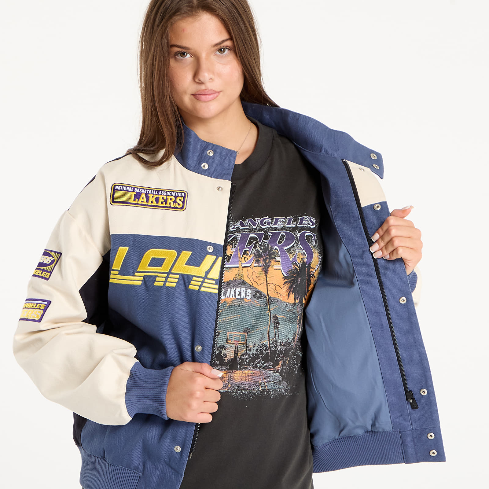 Pánské bundy New Era NBA Motorsport Los Angeles Lakers UNISEX Min