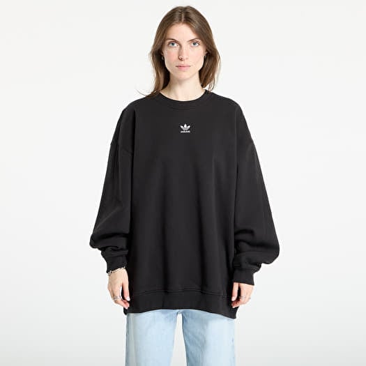 Sweatshirt adidas Essentials Fleece Long Oversized Crew Sweatshirt Black