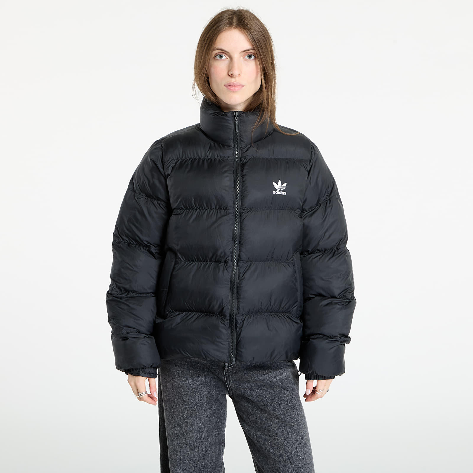 Γυναικεία down τζάκετ adidas Adicolor Short Puffer Jacket Black