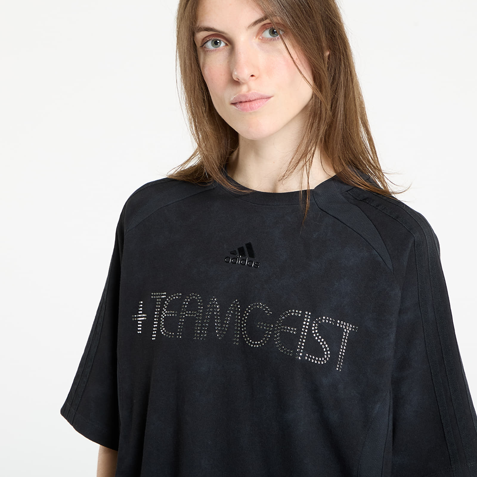 Γυναικεία μπλουζάκια adidas Adilenium Season 4 Teamgeist Washed Rhinestone T-Shirt Black
