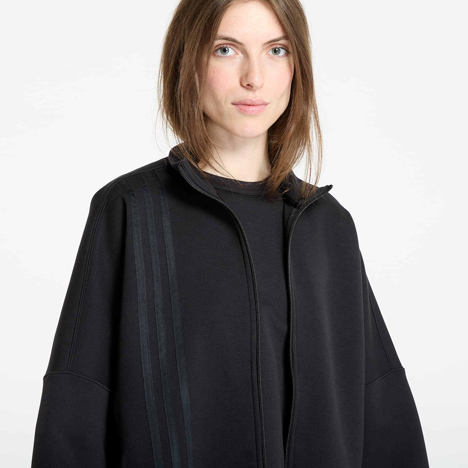Γυναικεία φούτερ  adidas Off Placed 3-Stripes Zip Up Black