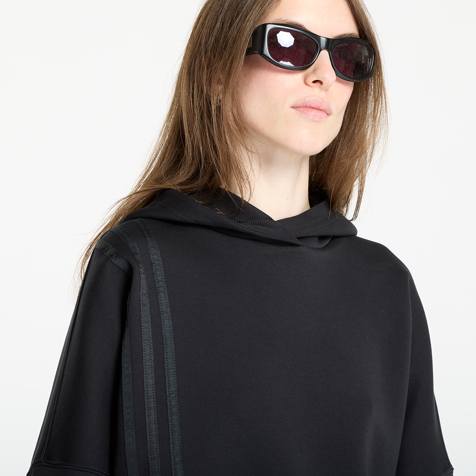 Γυναικεία φούτερ adidas Off Placed 3-Stripes Hoodie Black