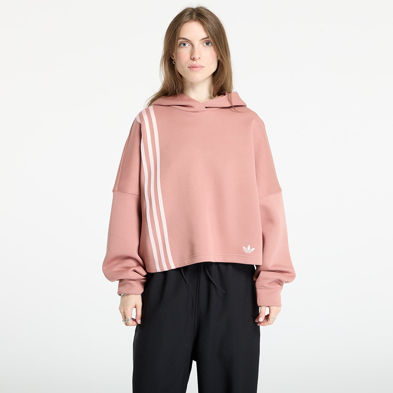 Γυναικεία φούτερ adidas Off Placed 3-Stripes Hoodie Warm Clay
