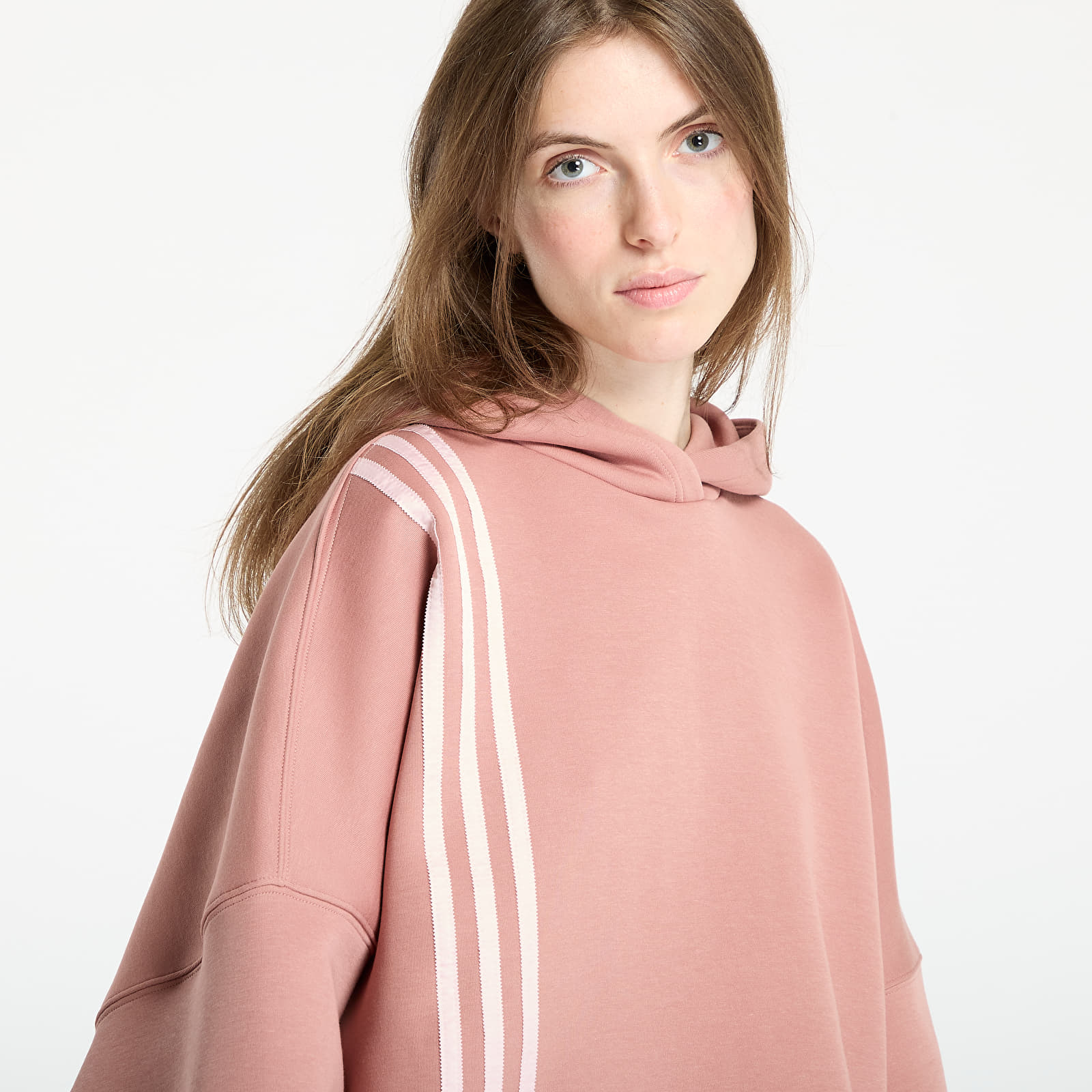 Γυναικεία φούτερ adidas Off Placed 3-Stripes Hoodie Warm Clay