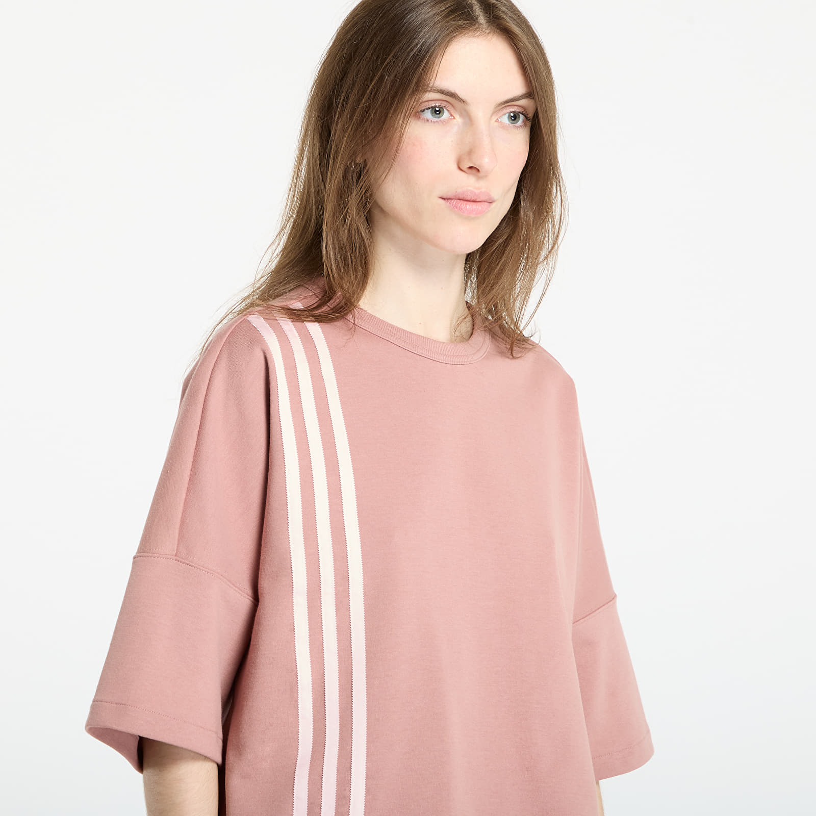 Γυναικεία μπλουζάκια adidas Off Placed 3-Stripes T-Shirt Warm Clay