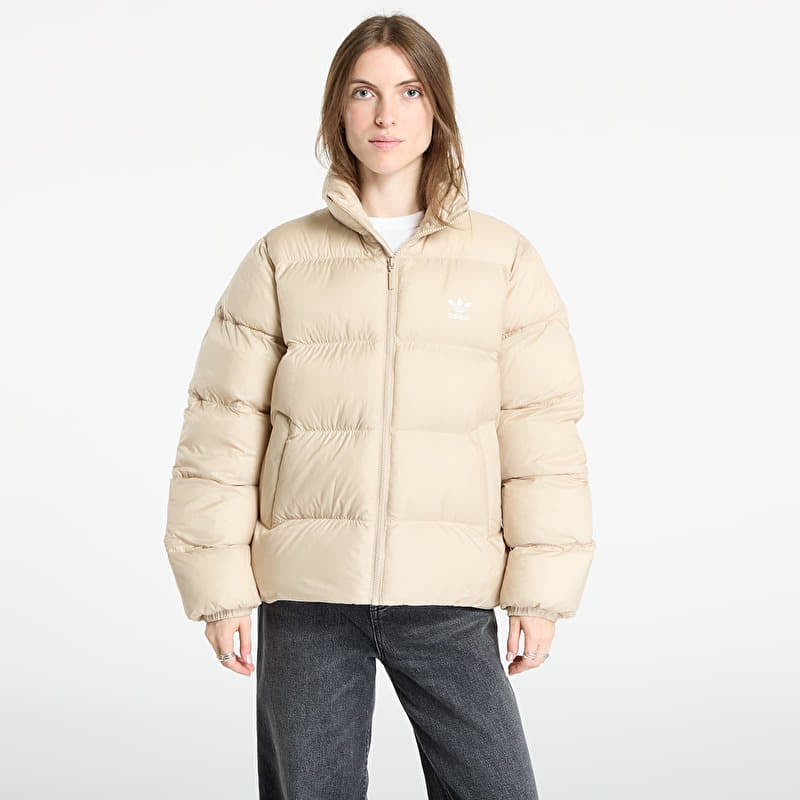 Daunenjacke adidas Adicolor Short Puffer Jacket Stone Khaki
