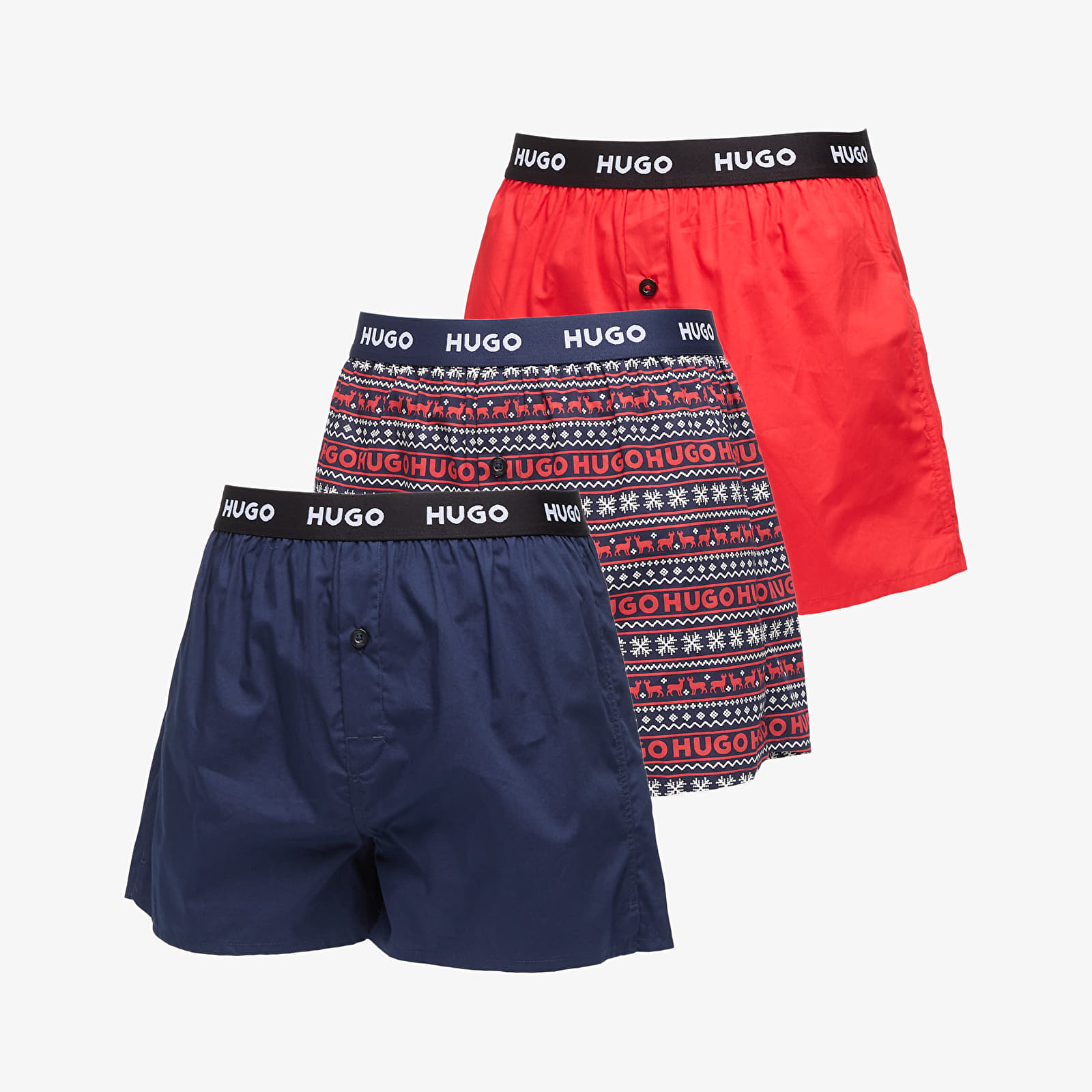 Ανδρικά μποξεράκια Hugo Boss Woven Boxer 3-Pack Multicolor
