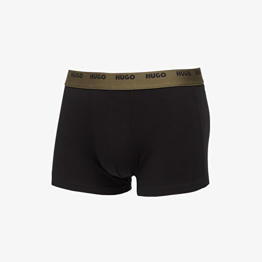 HUGO BOSS Lot De 2 Boxers Côtelés Homme – 100% Coton, Confort Premium, Élastique Logo Visible