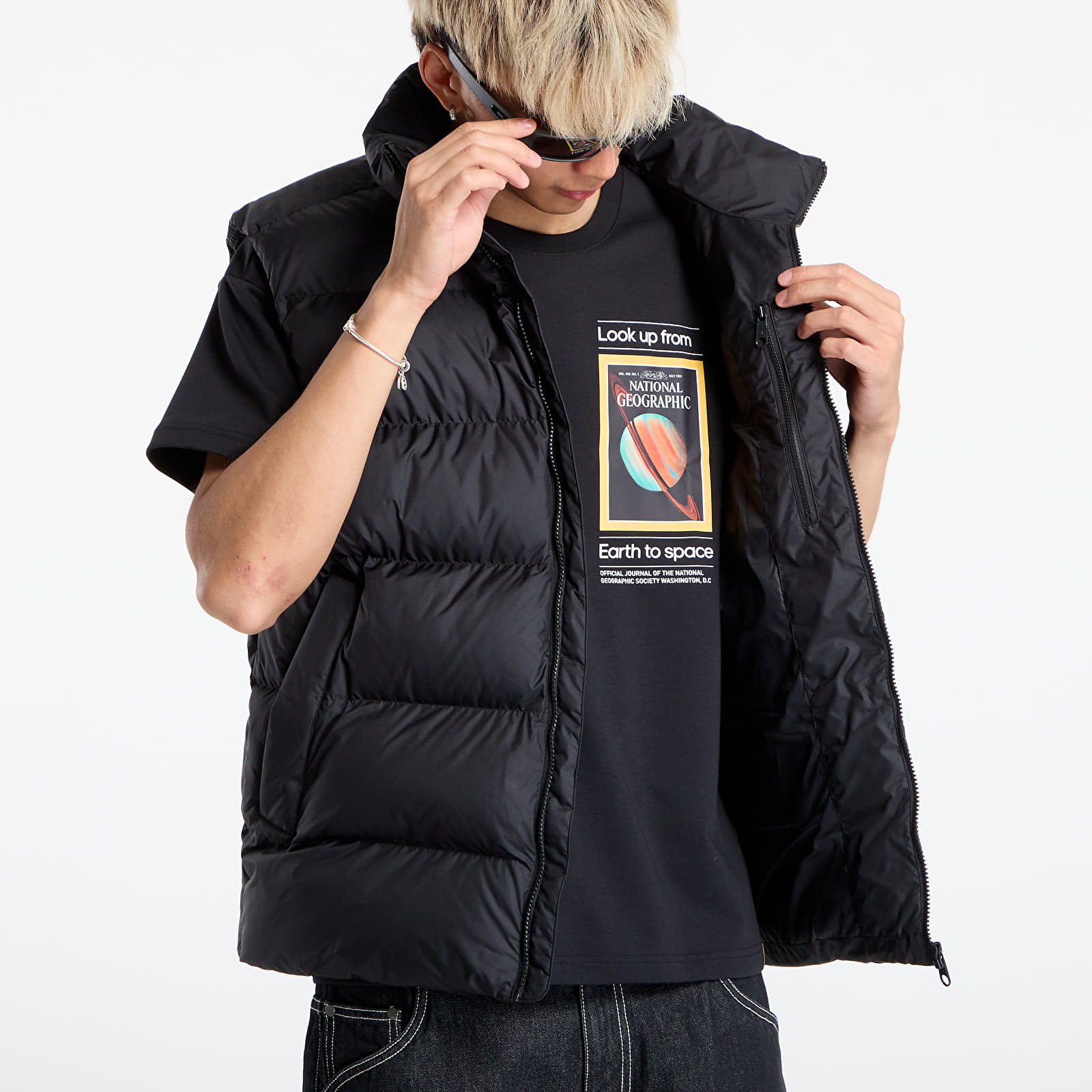 Ανδρικά γιλέκα adidas Tonal Puffer Vest Black