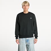 FRED PERRY Crew Neck Sweatshirt Night Green/ Snow White