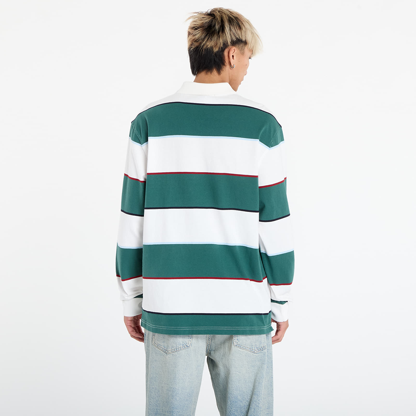 Heren T-shirts FRED PERRY Hw Jersey Striped Polo Shirt Snow White