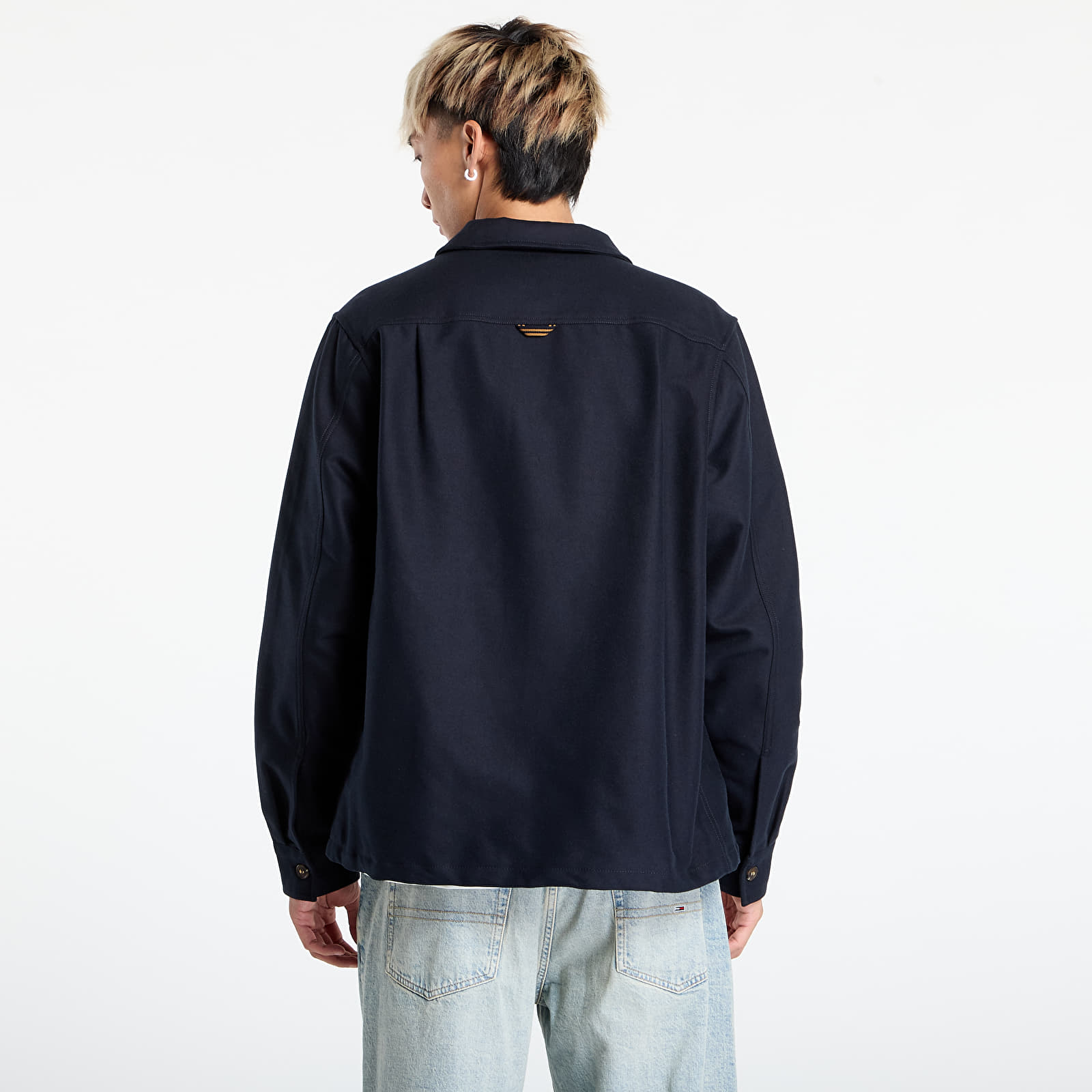 Overhemden voor heren FRED PERRY Brushed Twill Overshirt Navy
