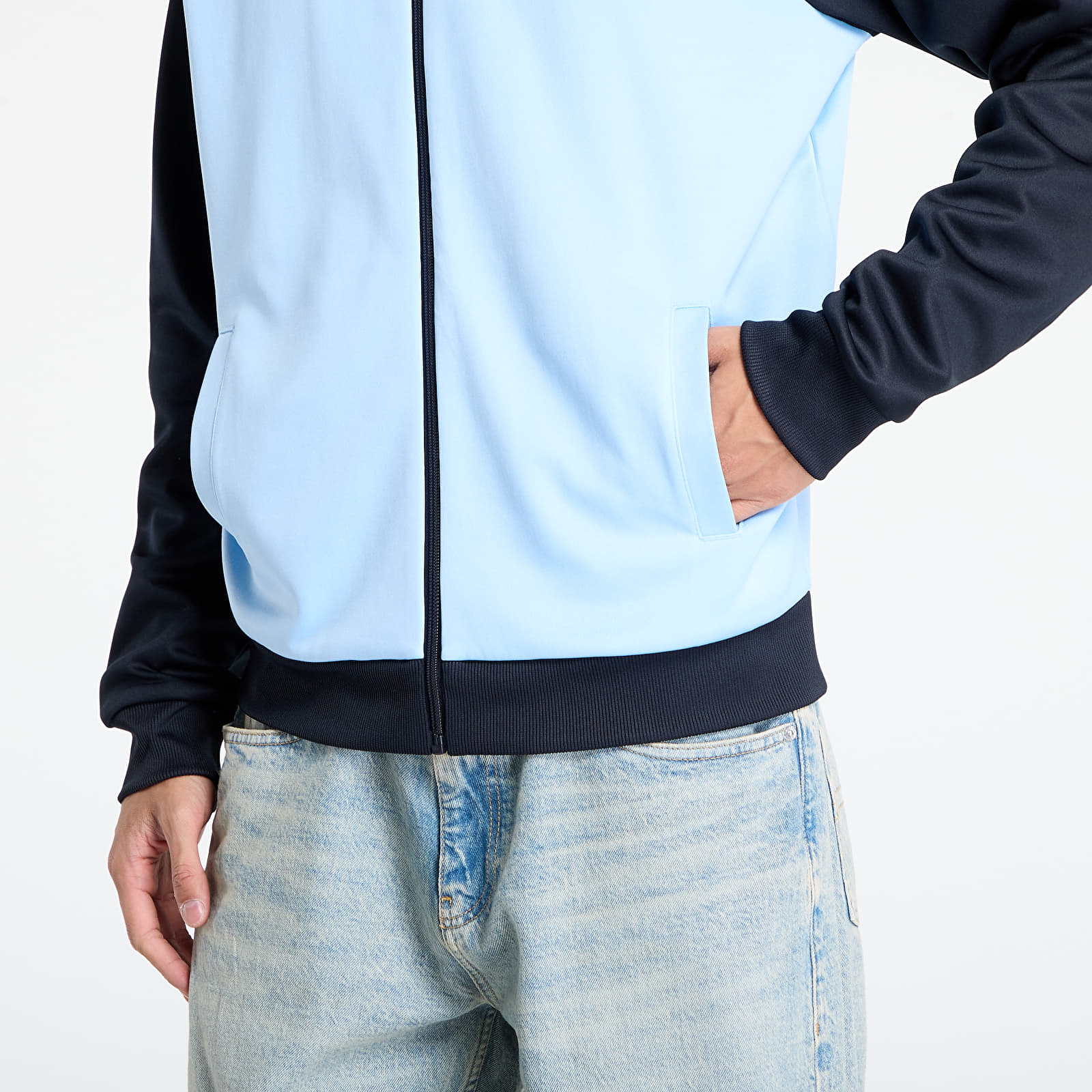 Hoodies voor heren FRED PERRY Contrast Sleeve Track Jacket Track Blue/ Navy
