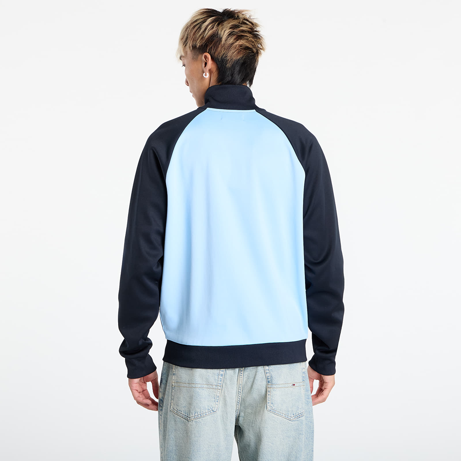 Hoodies voor heren FRED PERRY Contrast Sleeve Track Jacket Track Blue/ Navy