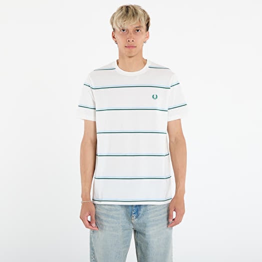 Marškinėliai FRED PERRY Fine Stripe T-Shirt Snow White