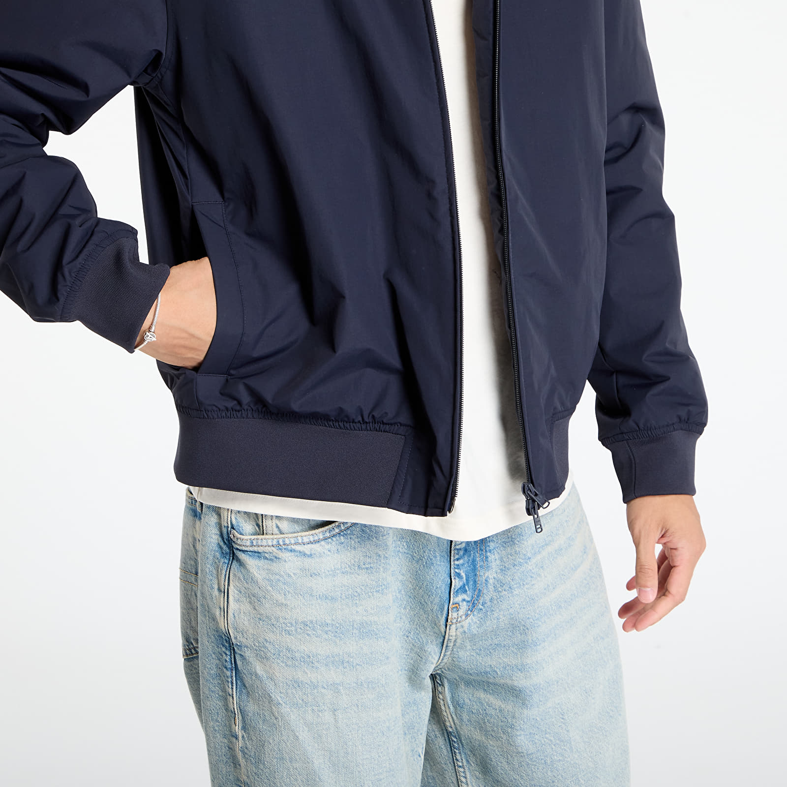Ανδρικά down τζάκετ FRED PERRY Hooded Brentham Jacket Navy