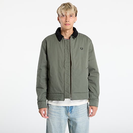 Jas FRED PERRY Cotton Caban Jacket Laurel W Grn
