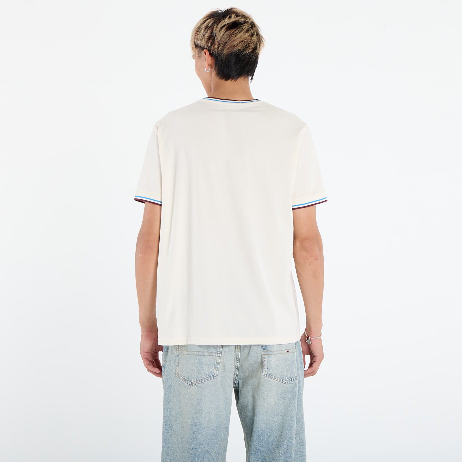 Heren T-shirts FRED PERRY Twin Tipped T-Shirt Ecr/ Crtblu/ Oxblo