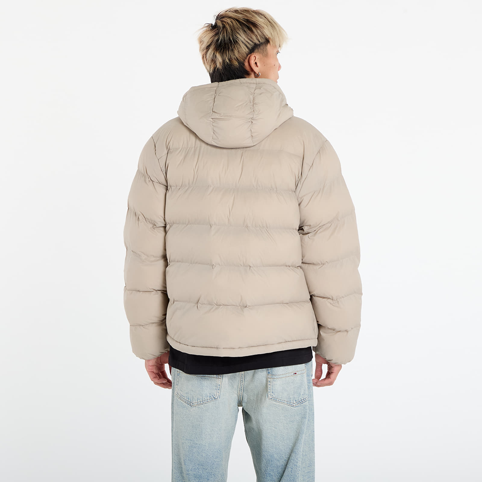 Donsjassen voor heren Calvin Klein Jeans Ls Nylon Monogram Pu Jacket Brown