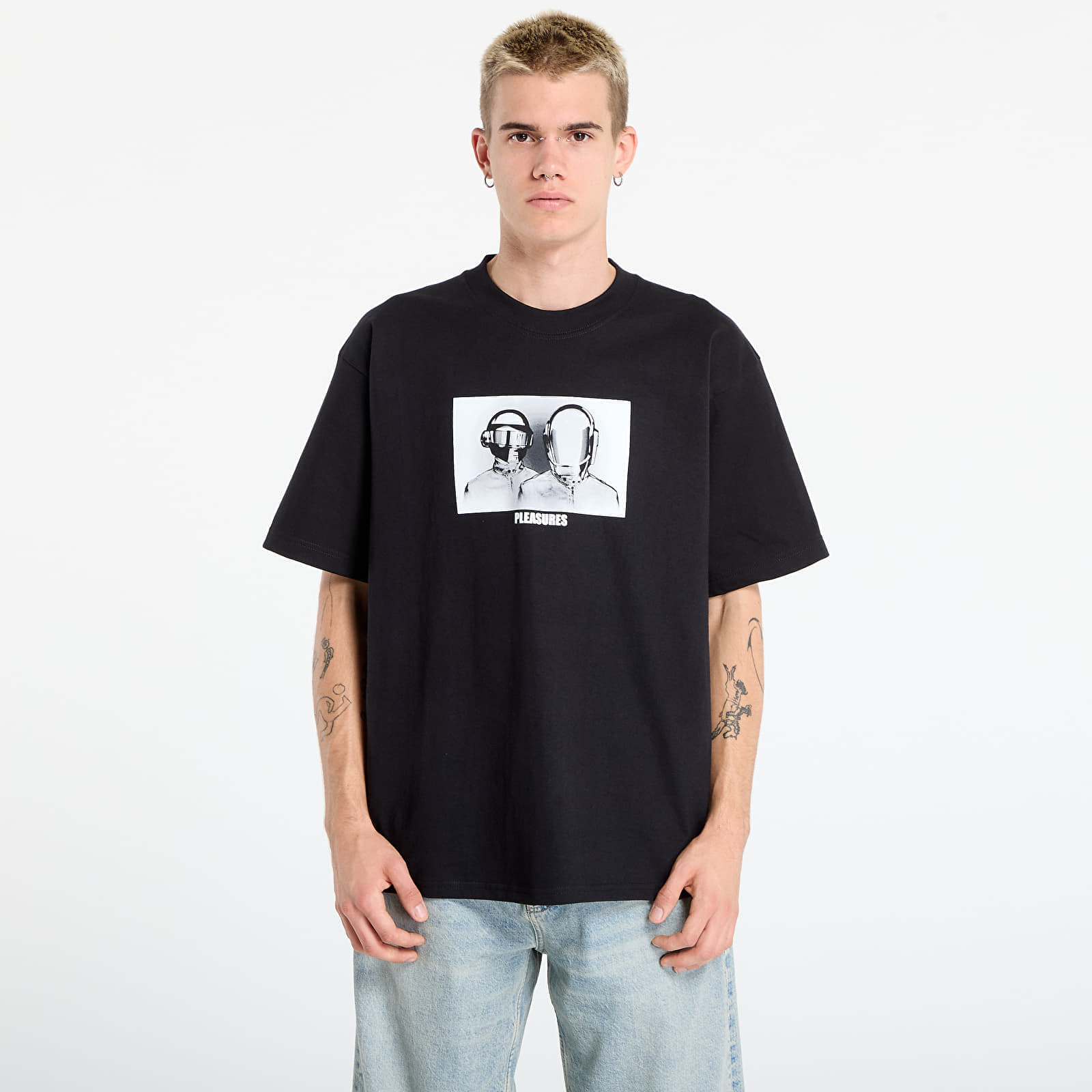 Póló PLEASURES Inverted T-Shirt Black S akciós termékkép 1