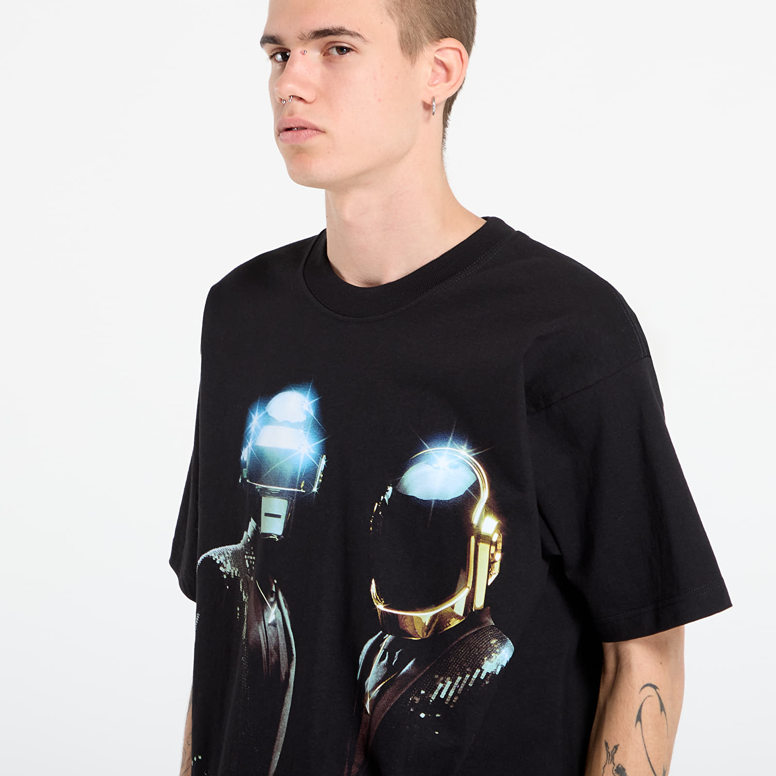 Heren T-shirts PLEASURES Duo T-Shirt Black