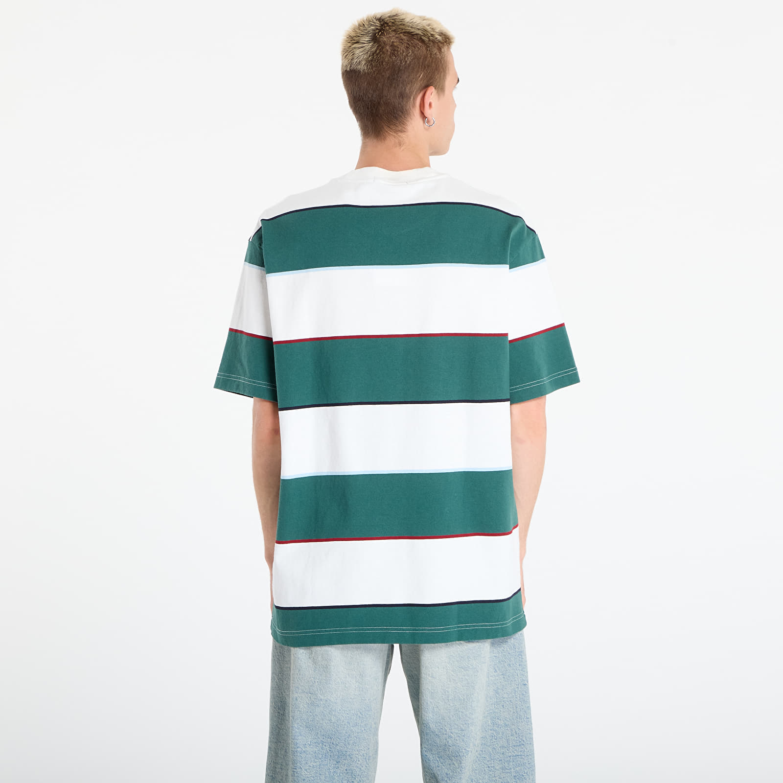 Vyriški marškinėliai FRED PERRY Striped Relaxed T-Shirt Snow White