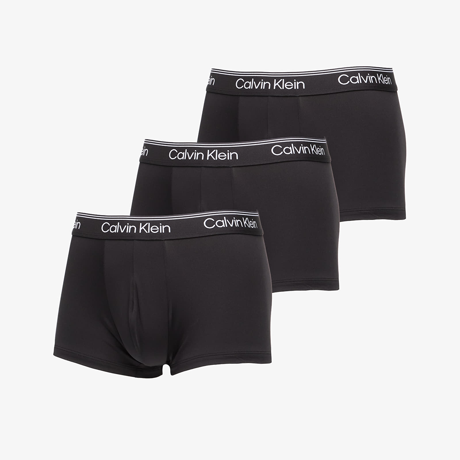 Caleçons pour hommes Calvin Klein Low Rise Trunk 3-Pack Black