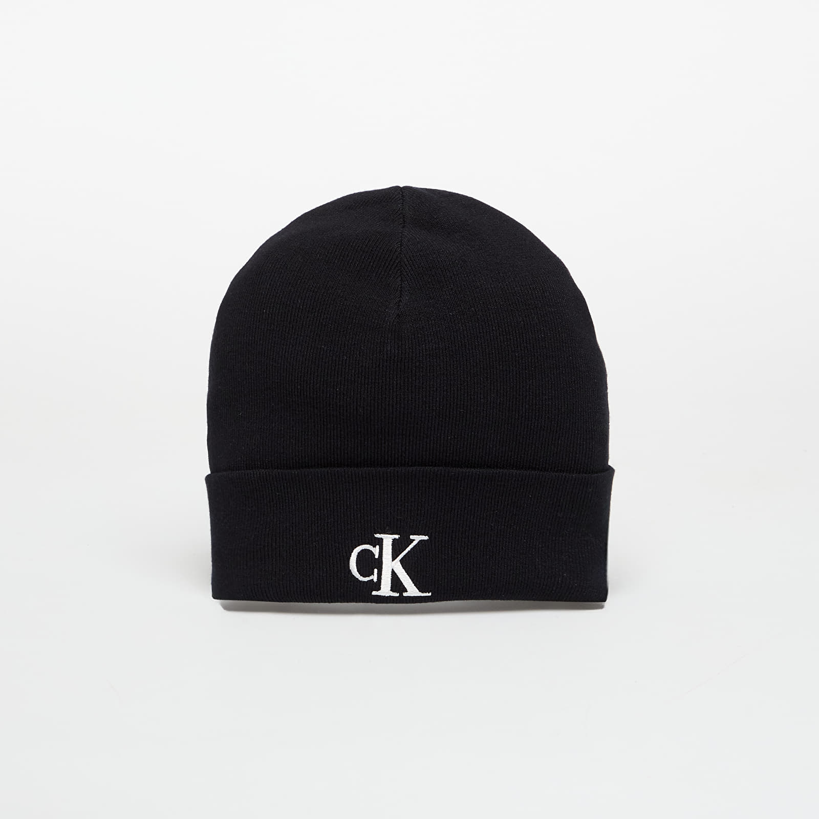 Pălării pentru bărbați Calvin Klein Fine Rib Beanie Black