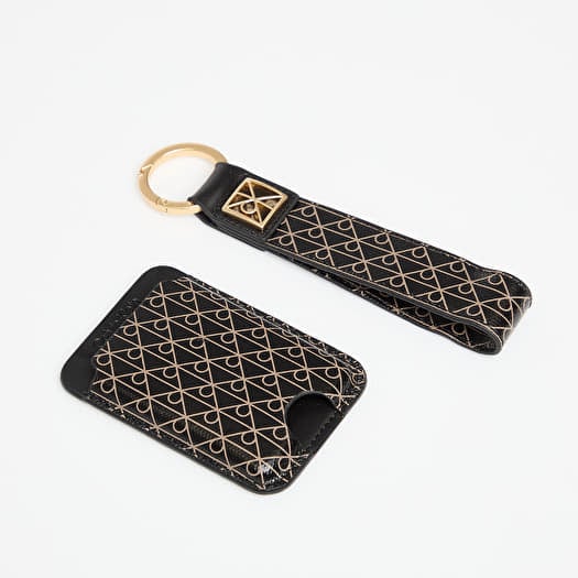 Calvin Klein Emblem Aop Key Fob + Cardholder Black