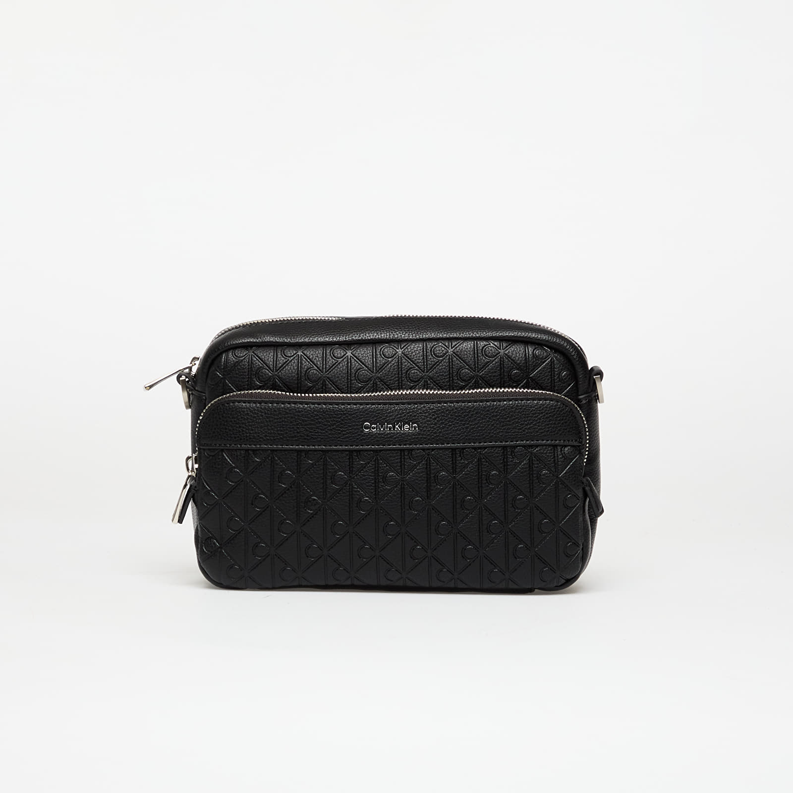 Borse a tracolla da uomo Calvin Klein Emblem Aop Emboss Crossover Black