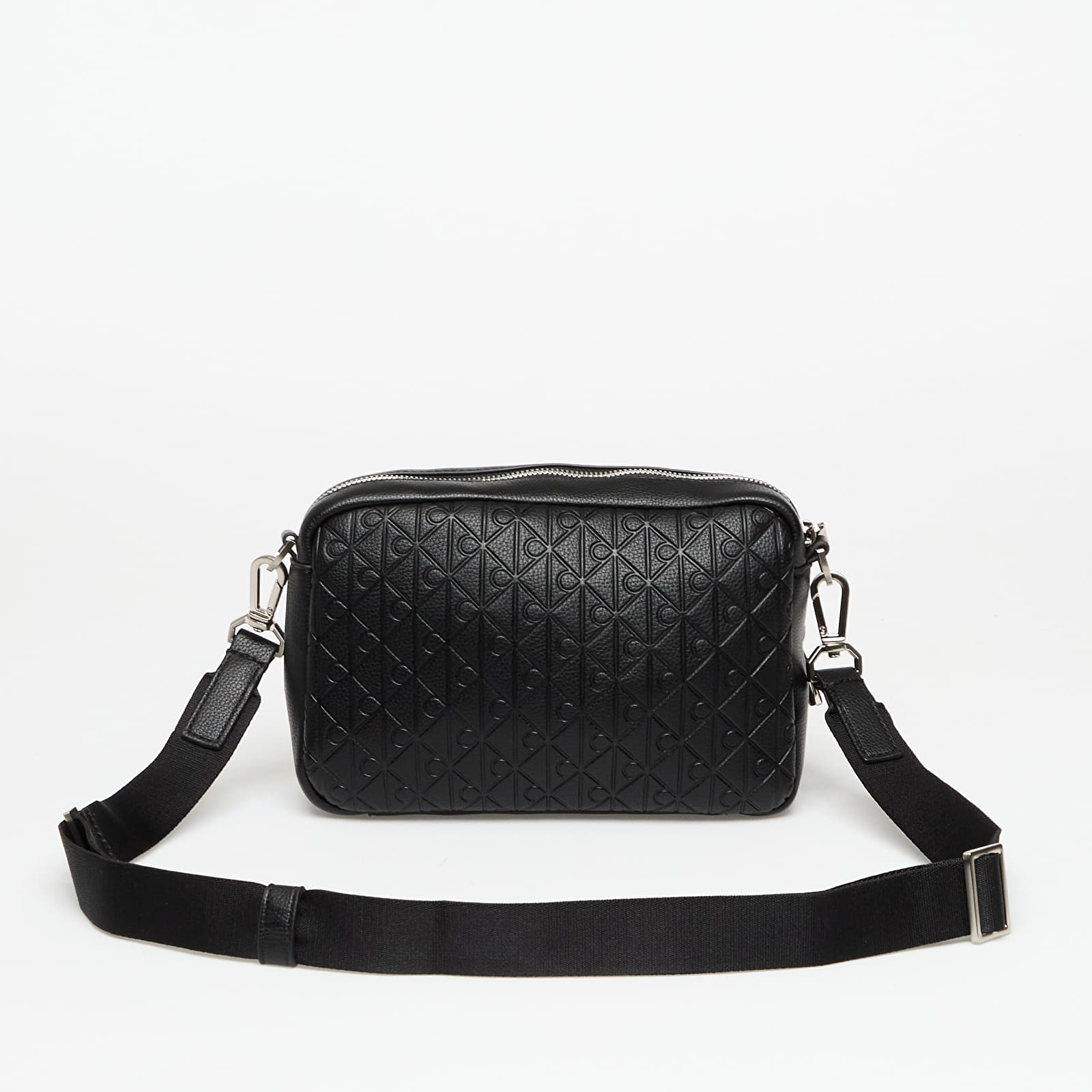 Borse a tracolla da uomo Calvin Klein Emblem Aop Emboss Crossover Black